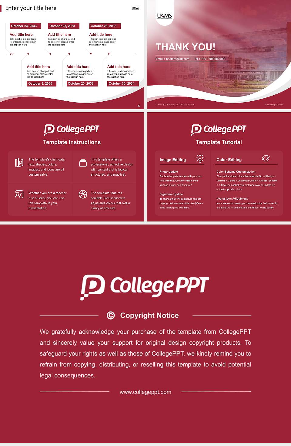 University of Arkansas for Medical Sciences Lecture Sharing and Networking Event PPT Template4:3 ratio PPT effect preview image4