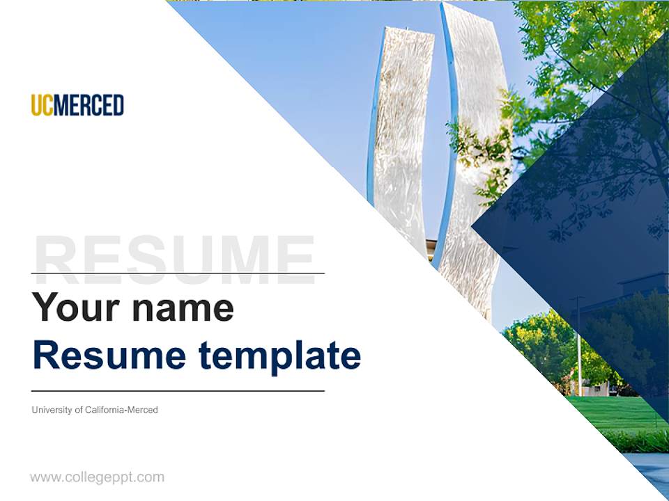 University of California-Merced Resume PPT Template4:3 ratio PPT effect preview image5