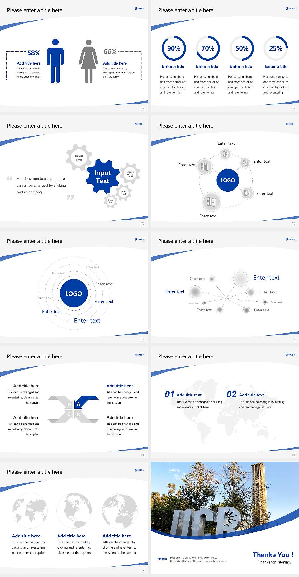 University of California-Riverside Course/Courseware Creation PPT Template4:3 ratio PPT effect preview image4
