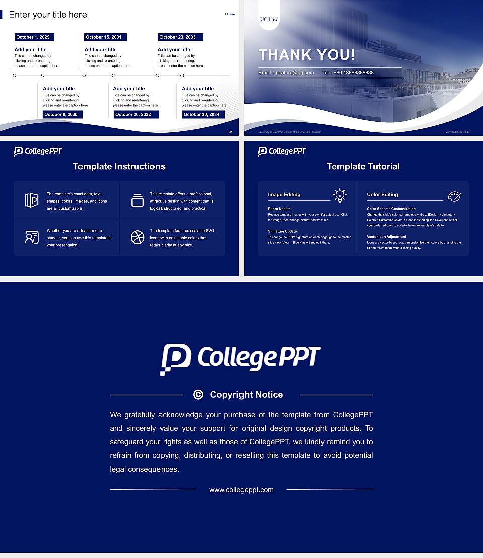 University of California College of the Law, San Francisco Lecture Sharing and Networking Event PPT Template16:9 ratio PPT effect preview image4