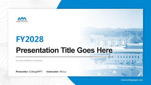 University of Alabama in Huntsville Academic Presentation/Research Findings Report PPT Template