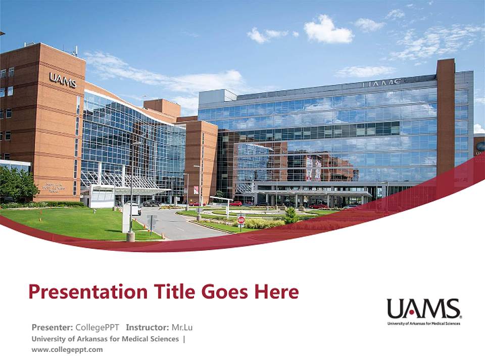 University of Arkansas for Medical Sciences Course/Courseware Creation PPT Template4:3 ratio PPT effect preview image5