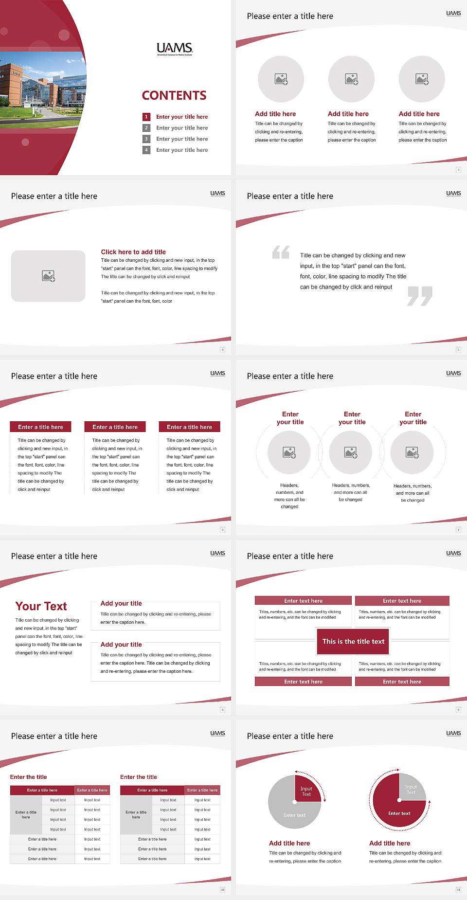 University of Arkansas for Medical Sciences Course/Courseware Creation PPT Template4:3 ratio PPT effect preview image2
