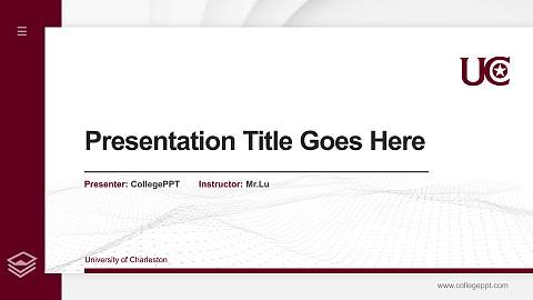 University of Charleston Thesis Proposal/Graduation Defense PPT Template