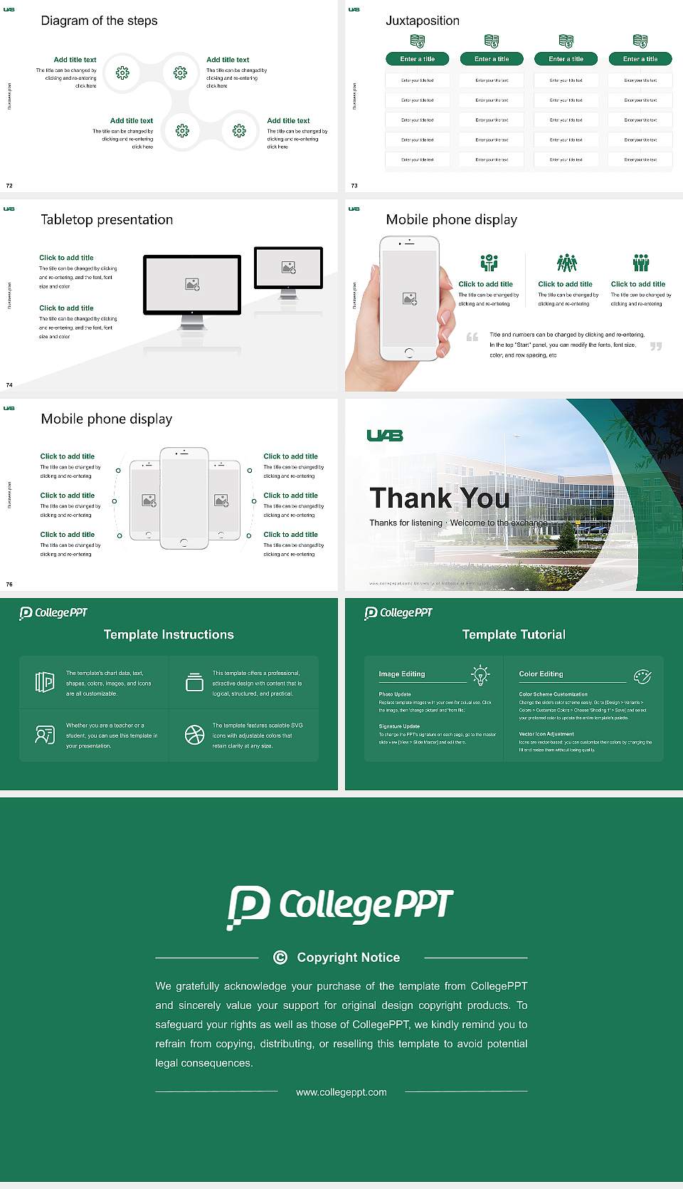 University of Alabama at Birmingham Competition/Entrepreneurship Contest PPT Template16:9 ratio PPT effect preview image9
