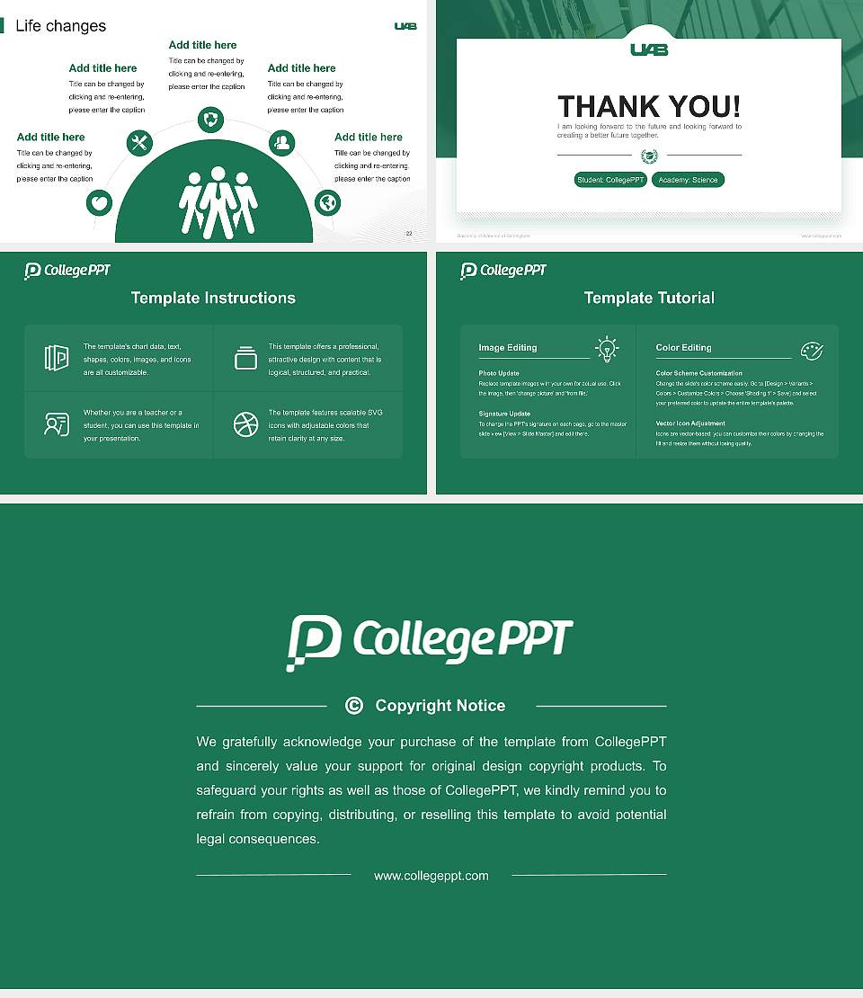 University of Alabama at Birmingham National Scholarship Defense PPT Template16:9 ratio PPT effect preview image4
