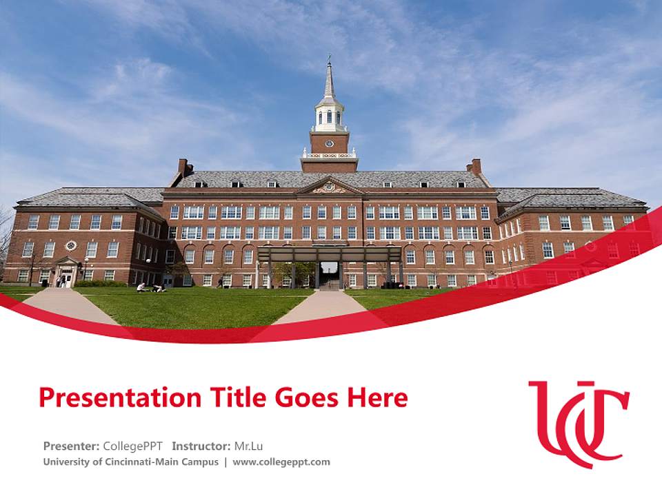 University of Cincinnati-Main Campus Course/Courseware Creation PPT Template4:3 ratio PPT effect preview image5