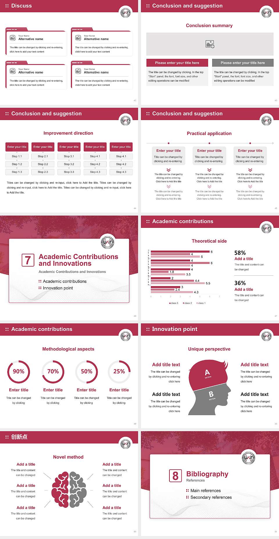 University of Advancing Technology Graduation Thesis Defense PPT Template4:3 ratio PPT effect preview image6