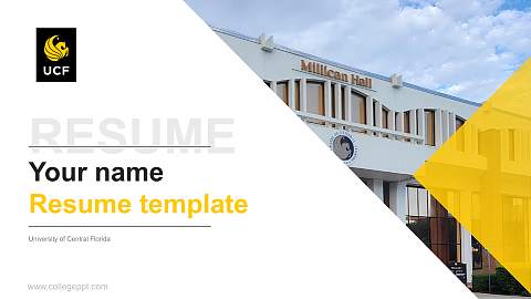 University of Central Florida Resume PPT Template
