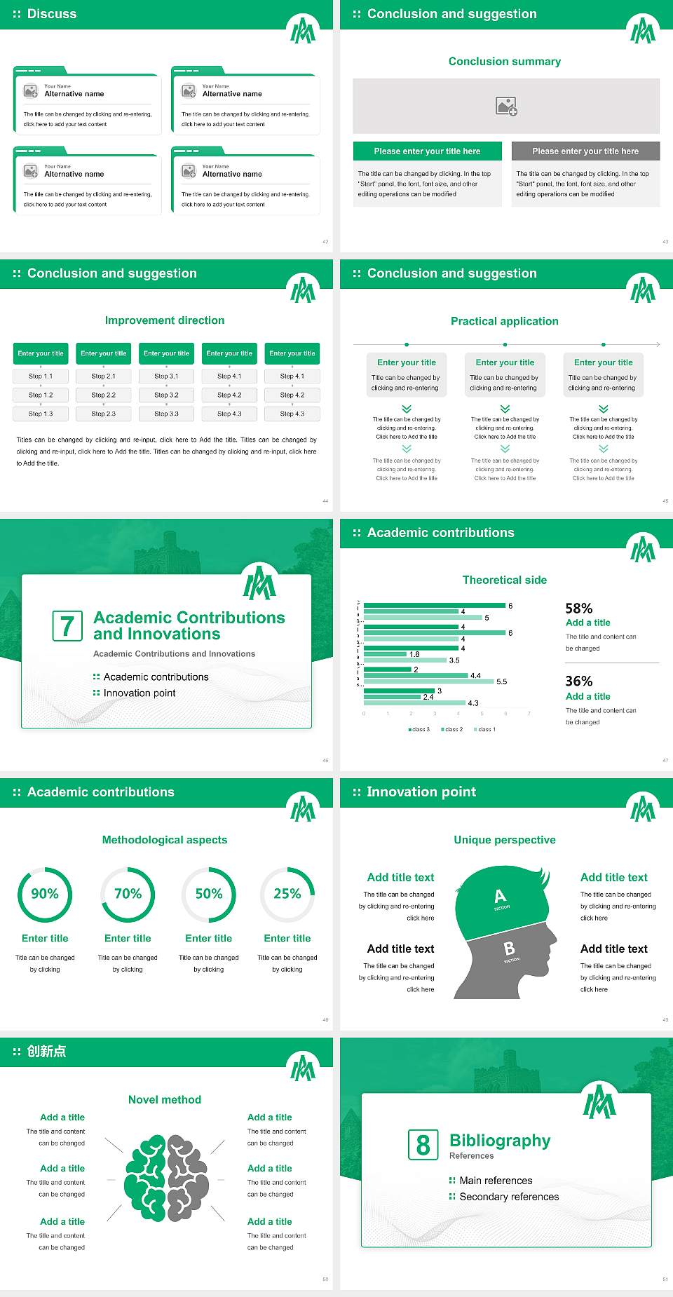 University of Arkansas at Monticello Graduation Thesis Defense PPT Template4:3 ratio PPT effect preview image6