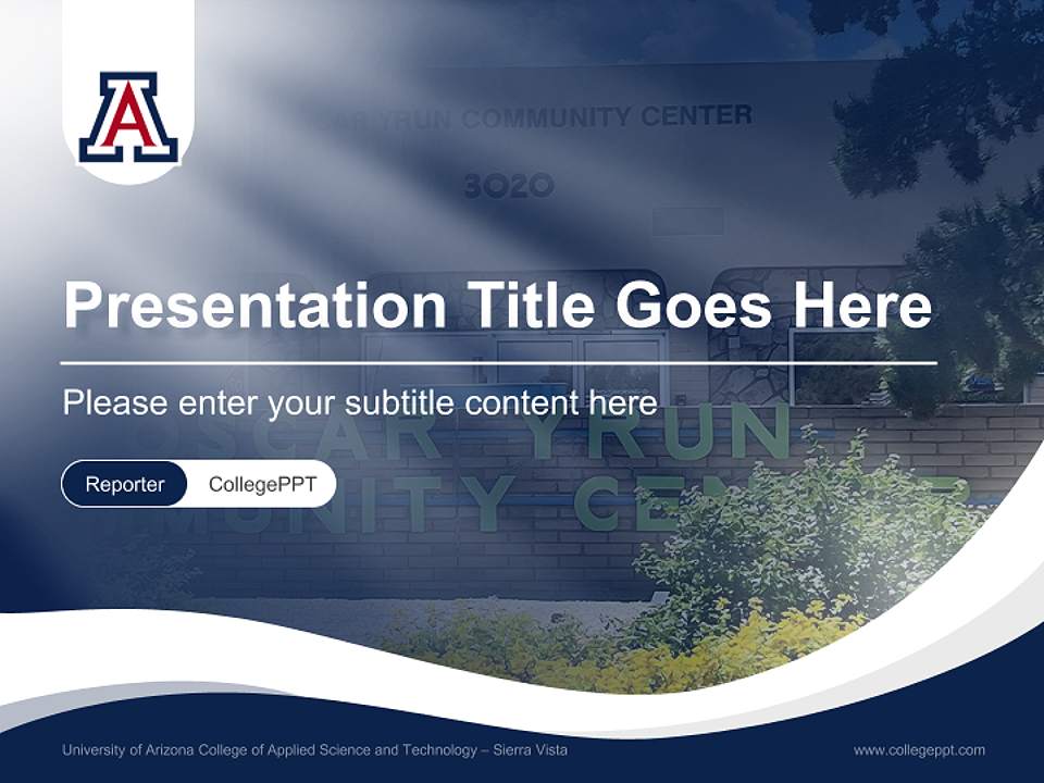 University of Arizona College of Applied Science and Technology – Sierra Vista Lecture Sharing and Networking Event PPT Template4:3 ratio PPT effect preview image4