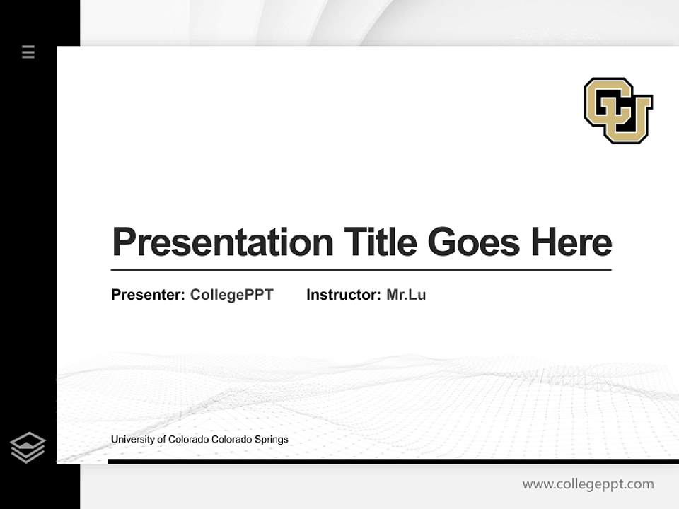 University of Colorado Colorado Springs Thesis Proposal/Graduation Defense PPT Template4:3 ratio PPT effect preview image5