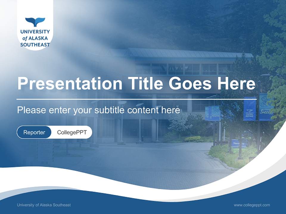 University of Alaska Southeast Lecture Sharing and Networking Event PPT Template4:3 ratio PPT effect preview image4