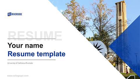 University of California-Riverside Resume PPT Template