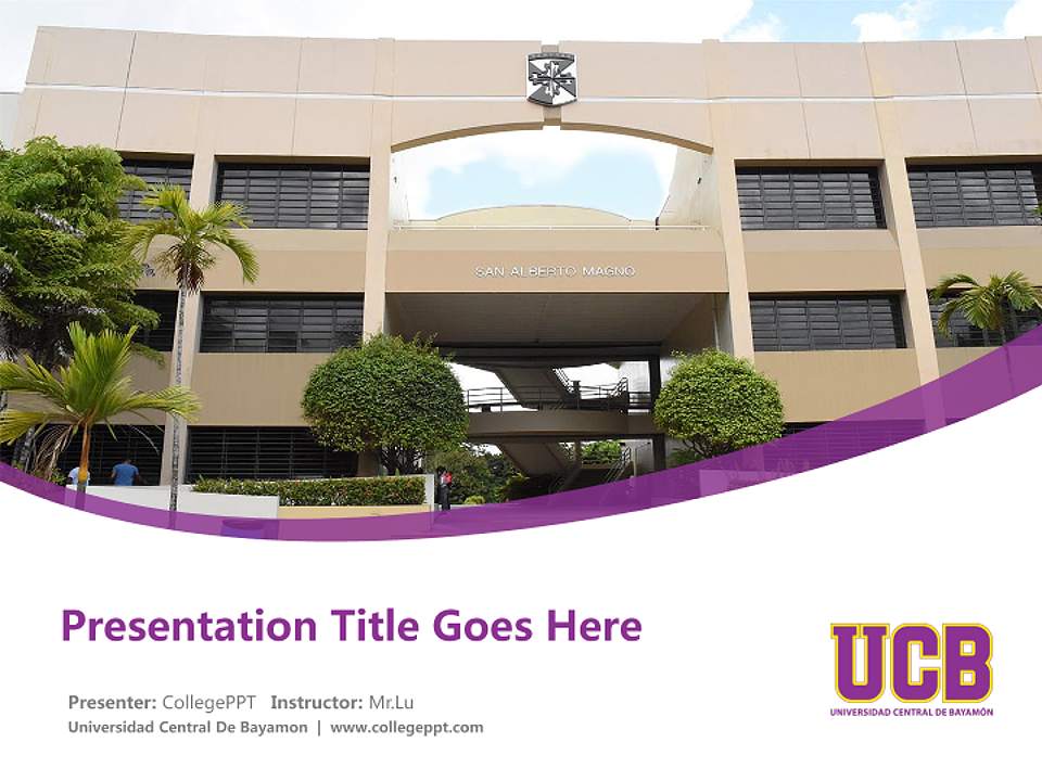 Universidad Central De Bayamon Course/Courseware Creation PPT Template4:3 ratio PPT effect preview image5