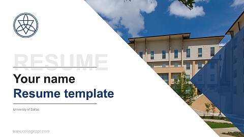 University of Dallas Resume PPT Template
