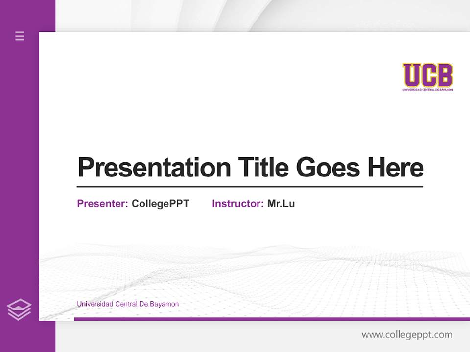 Universidad Central De Bayamon Thesis Proposal/Graduation Defense PPT Template4:3 ratio PPT effect preview image5