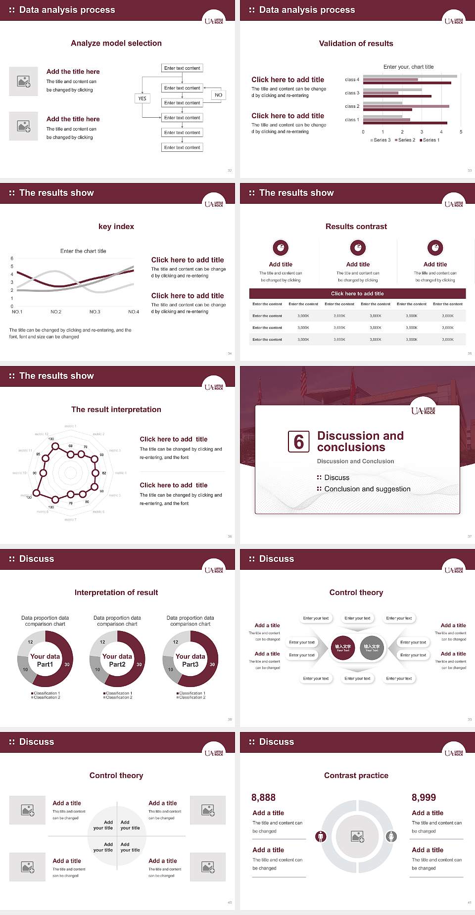 University of Arkansas at Little Rock Graduation Thesis Defense PPT Template4:3 ratio PPT effect preview image5