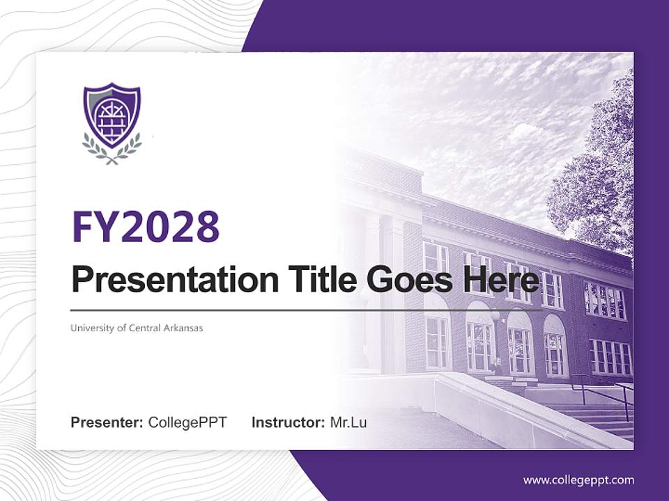 University of Central Arkansas Academic Presentation/Research Findings Report PPT Template4:3 ratio PPT effect preview image5