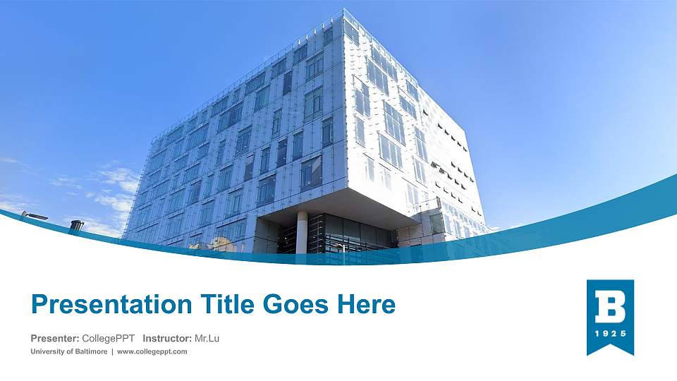 University of Baltimore Course/Courseware Creation PPT Template16:9 ratio PPT effect preview image