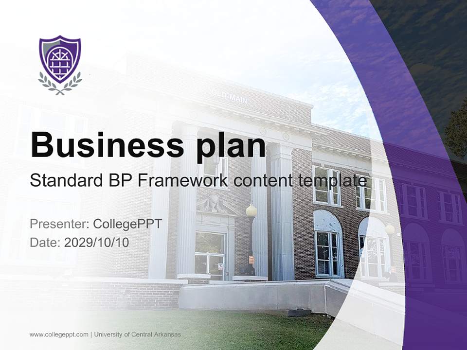 University of Central Arkansas Competition/Entrepreneurship Contest PPT Template4:3 ratio PPT effect preview image9