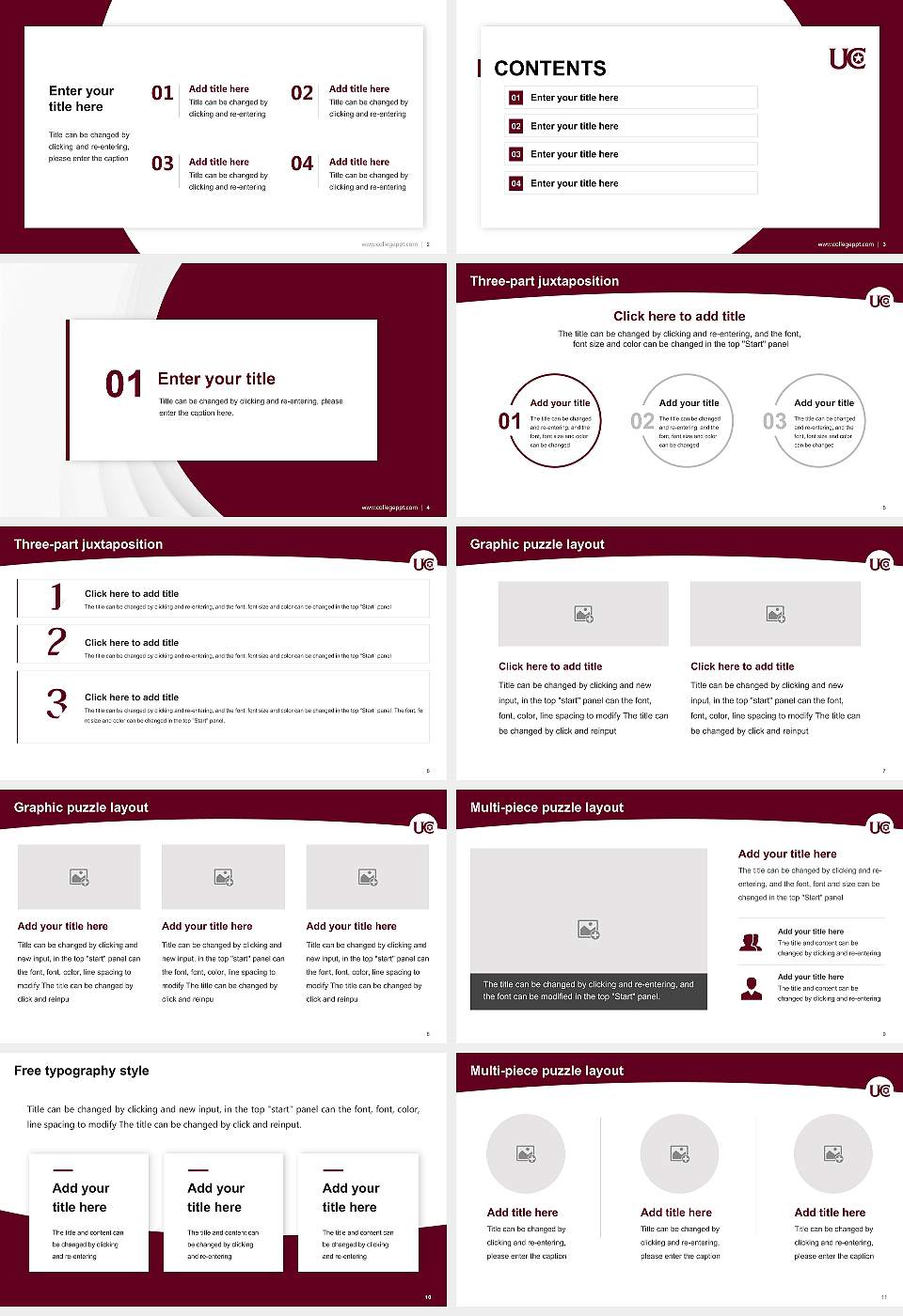 University of Charleston Academic Presentation/Research Findings Report PPT Template16:9 ratio PPT effect preview image2