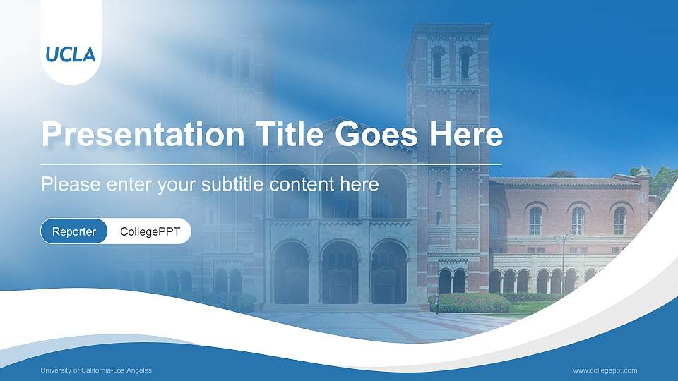 University of California-Los Angeles Lecture Sharing and Networking Event PPT Template16:9 ratio PPT effect preview image