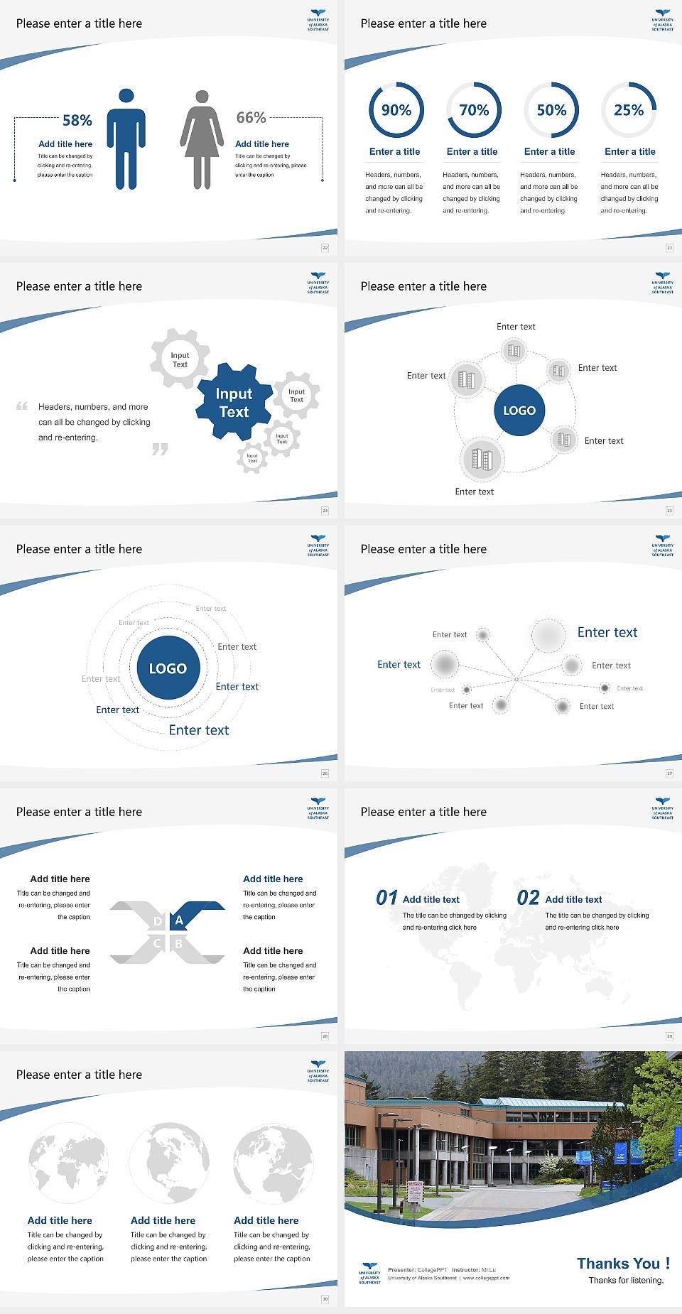 University of Alaska Southeast Course/Courseware Creation PPT Template4:3 ratio PPT effect preview image4