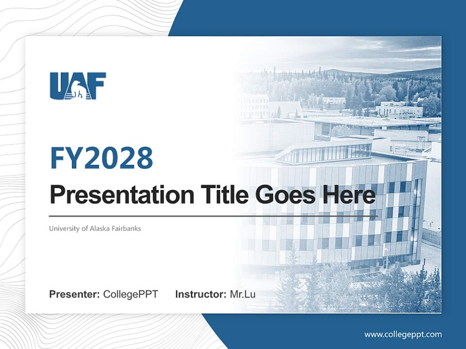 University of Alaska Fairbanks Academic Presentation/Research Findings Report PPT Template4:3 ratio PPT effect preview image5