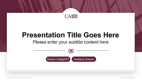 University of Arkansas at Little Rock National Scholarship Defense PPT Template