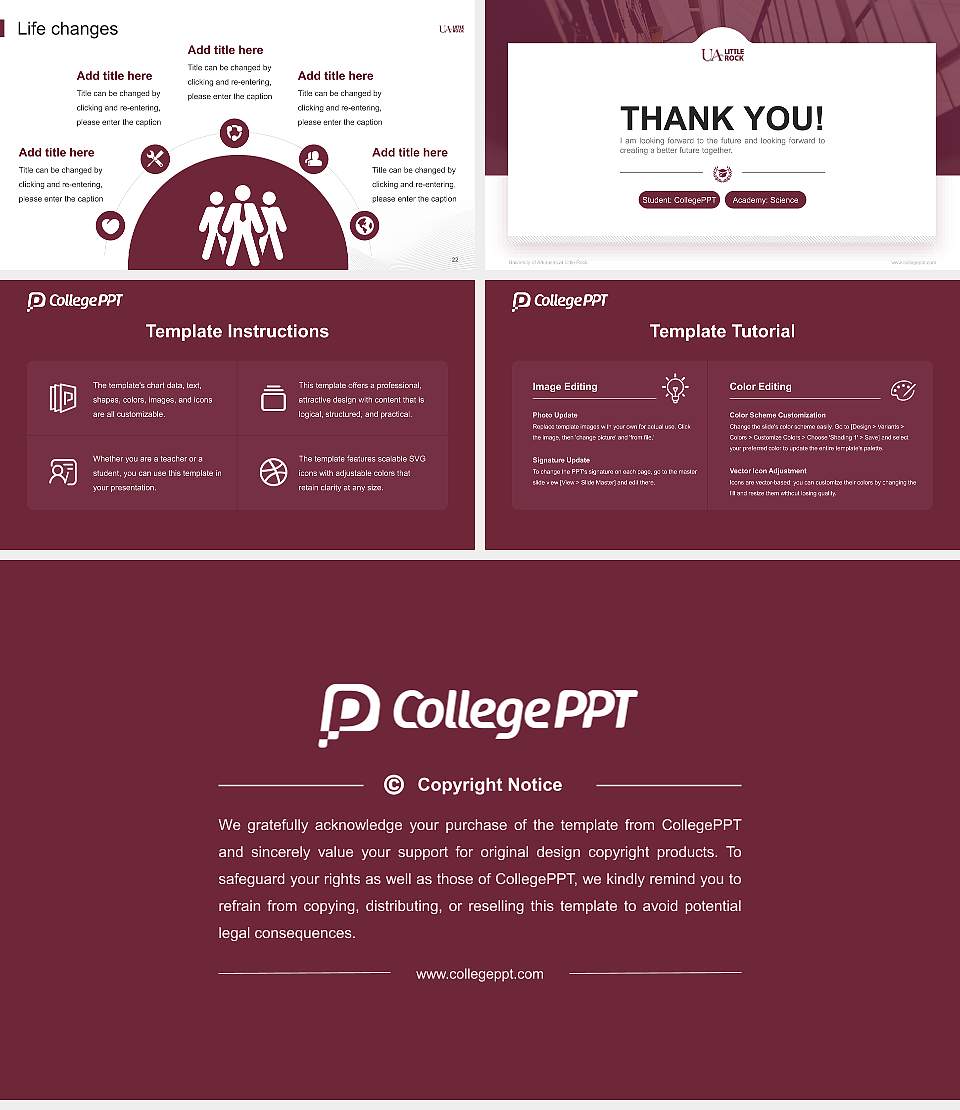 University of Arkansas at Little Rock National Scholarship Defense PPT Template16:9 ratio PPT effect preview image4