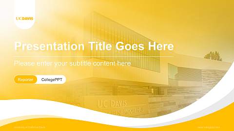 University of California-Davis Lecture Sharing and Networking Event PPT Template