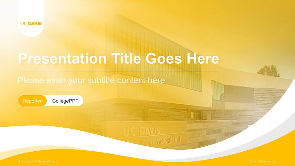 University of California-Davis Lecture Sharing and Networking Event PPT Template16:9 ratio PPT effect preview image