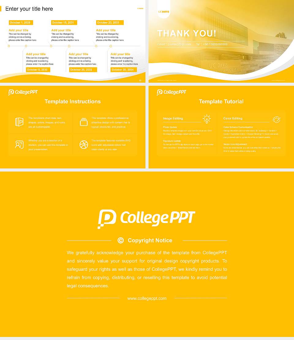 University of California-Davis Lecture Sharing and Networking Event PPT Template16:9 ratio PPT effect preview image4