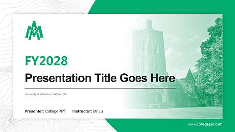 University of Arkansas at Monticello Academic Presentation/Research Findings Report PPT Template