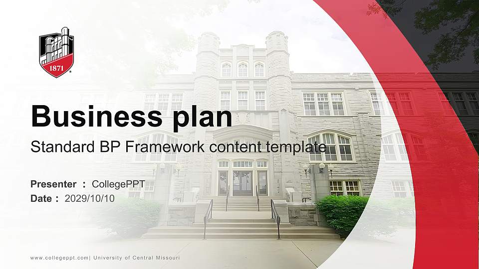 University of Central Missouri Competition/Entrepreneurship Contest PPT Template16:9 ratio PPT effect preview image