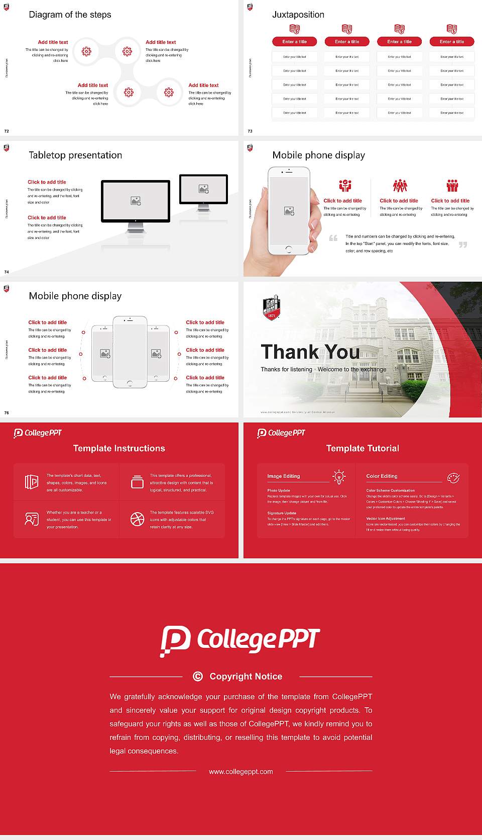 University of Central Missouri Competition/Entrepreneurship Contest PPT Template16:9 ratio PPT effect preview image9