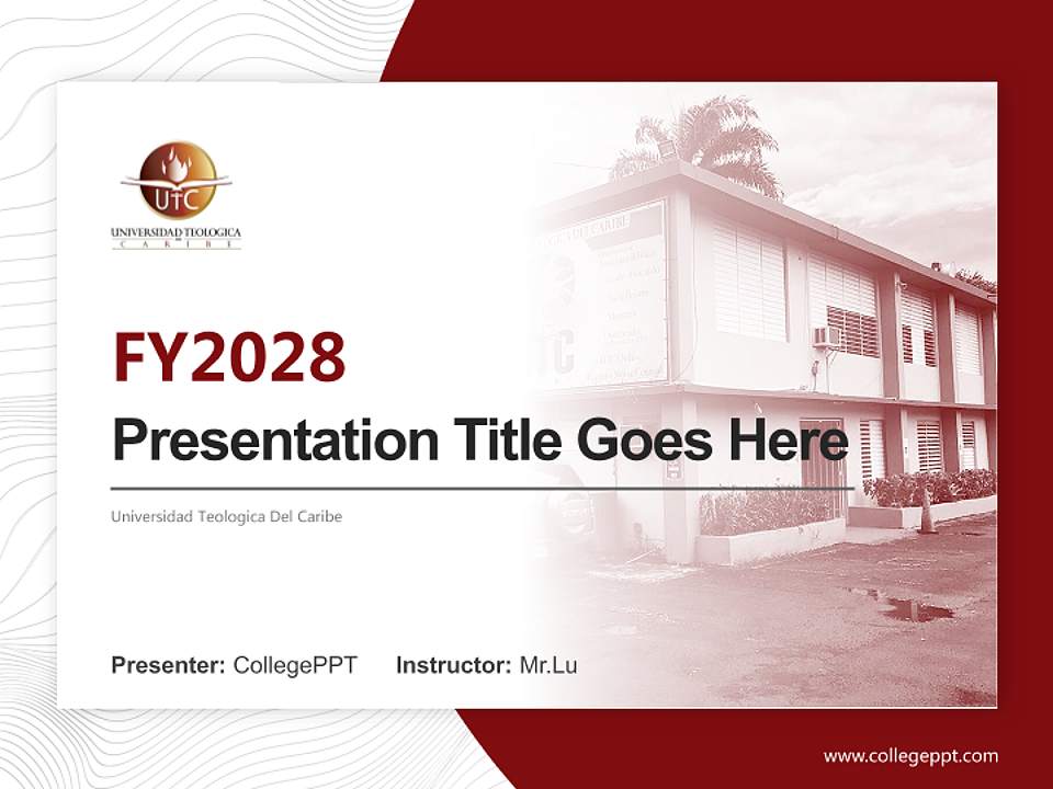 Universidad Teologica Del Caribe Academic Presentation/Research Findings Report PPT Template4:3 ratio PPT effect preview image5