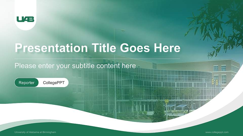 University of Alabama at Birmingham Lecture Sharing and Networking Event PPT Template16:9 ratio PPT effect preview image