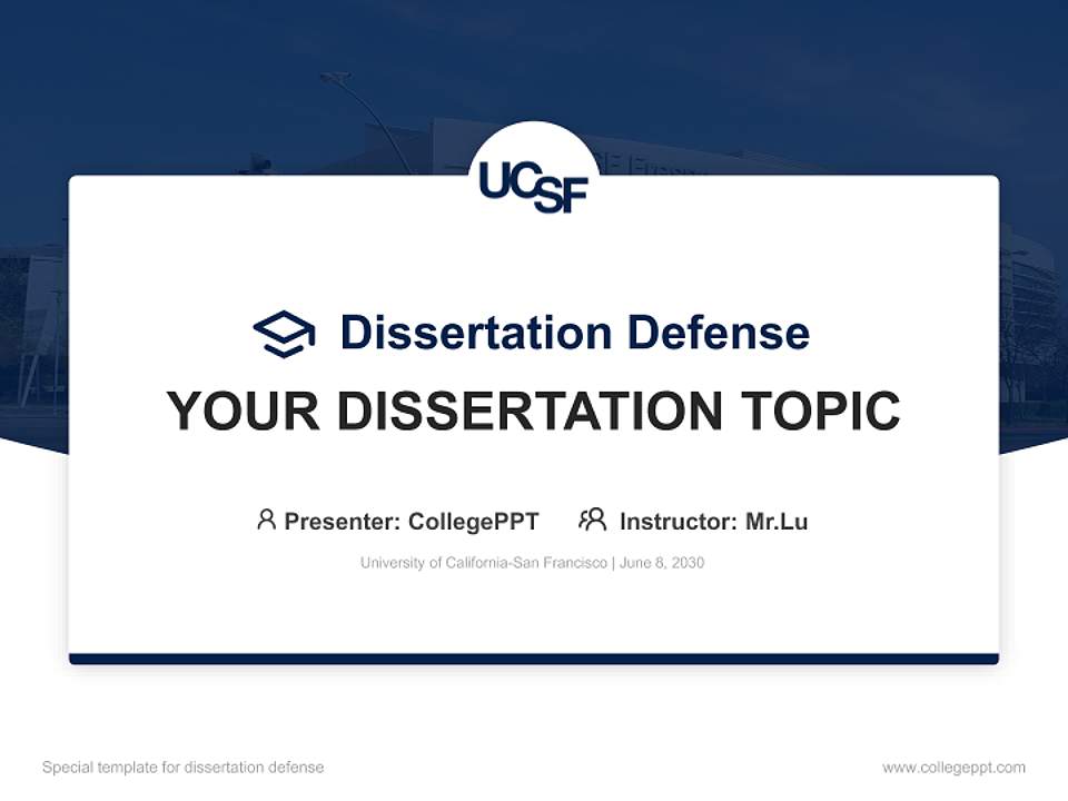 University of California-San Francisco Graduation Thesis Defense PPT Template4:3 ratio PPT effect preview image7