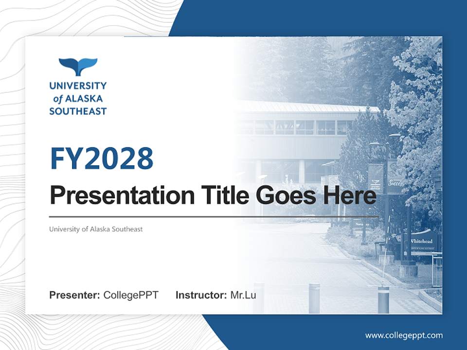 University of Alaska Southeast Academic Presentation/Research Findings Report PPT Template4:3 ratio PPT effect preview image5