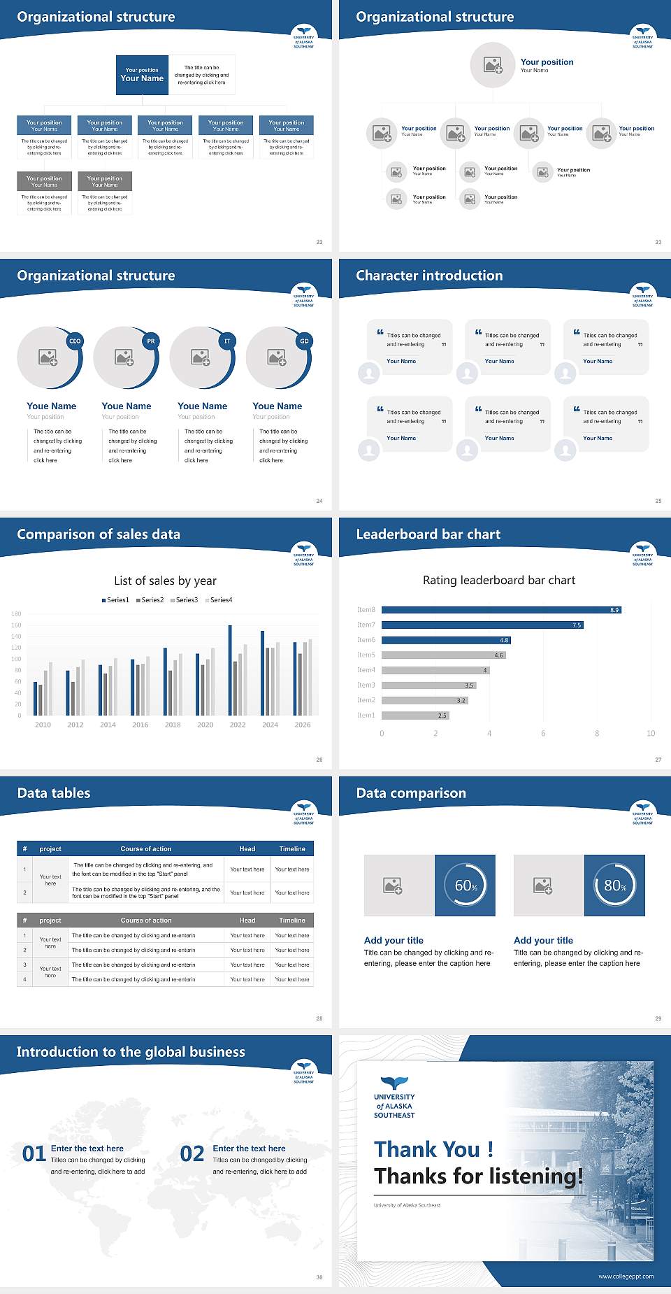 University of Alaska Southeast Academic Presentation/Research Findings Report PPT Template4:3 ratio PPT effect preview image4