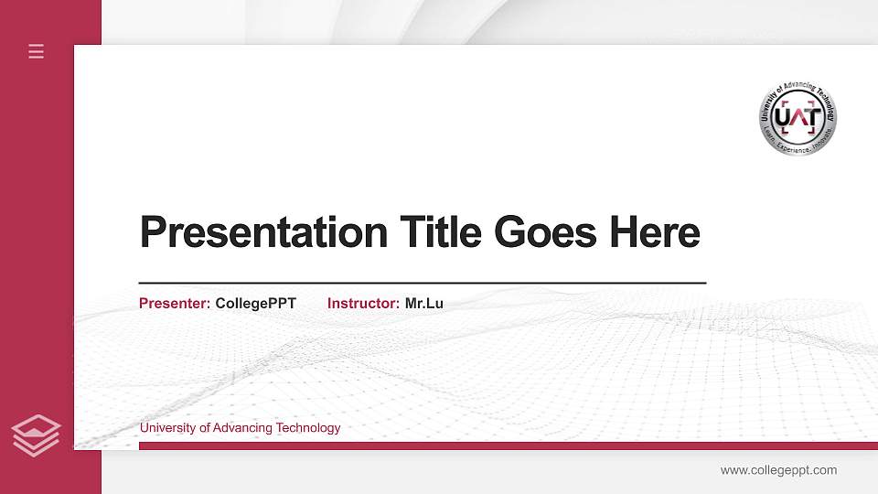 University of Advancing Technology Thesis Proposal/Graduation Defense PPT Template16:9 ratio PPT effect preview image