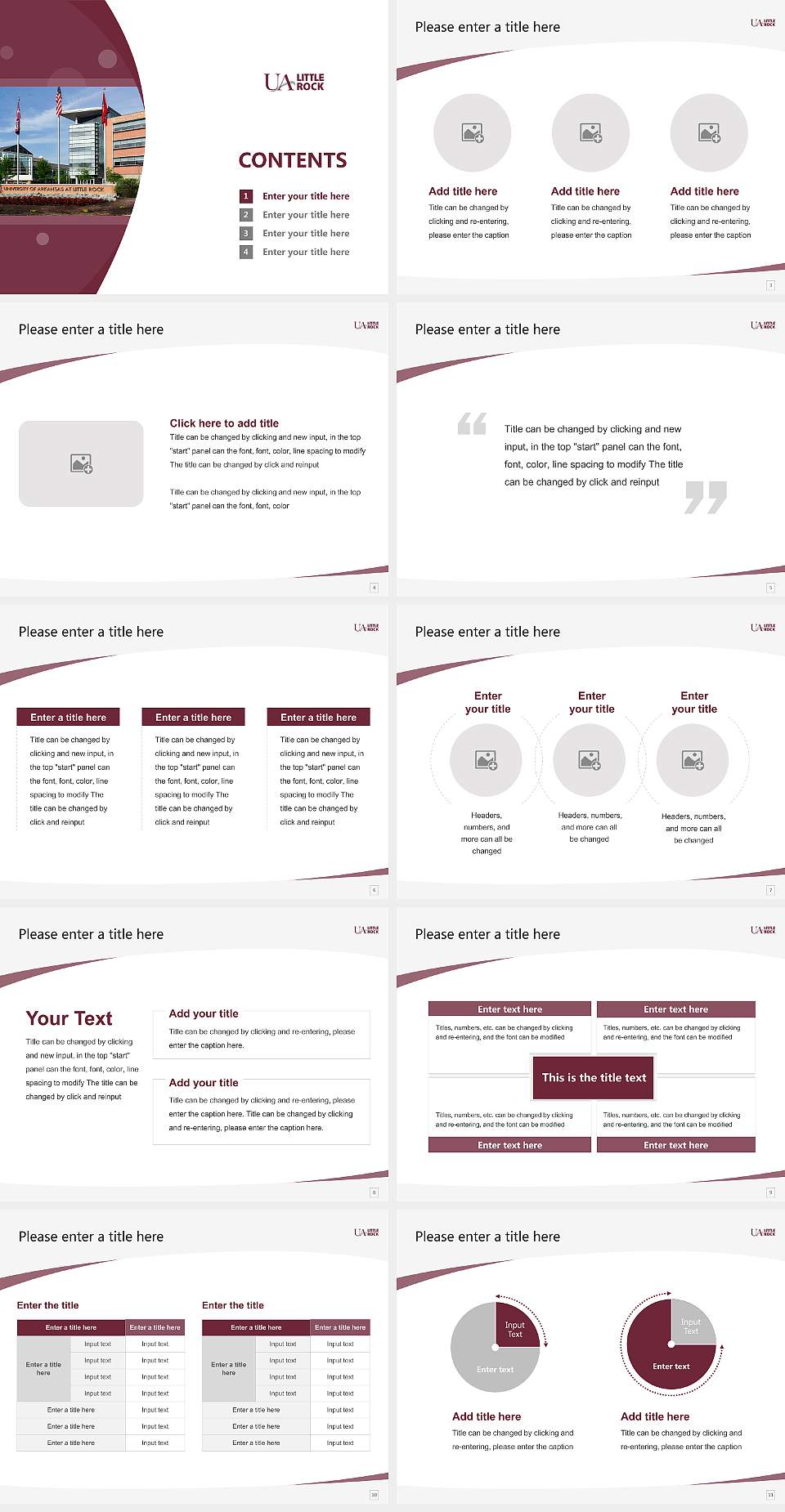 University of Arkansas at Little Rock Course/Courseware Creation PPT Template4:3 ratio PPT effect preview image2