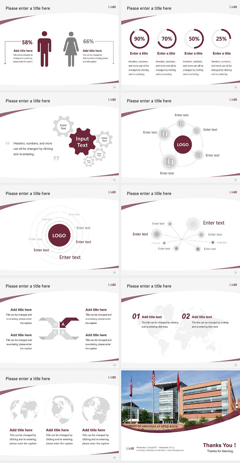 University of Arkansas at Little Rock Course/Courseware Creation PPT Template4:3 ratio PPT effect preview image4