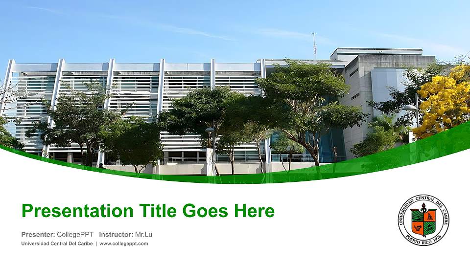 Universidad Central Del Caribe Course/Courseware Creation PPT Template16:9 ratio PPT effect preview image