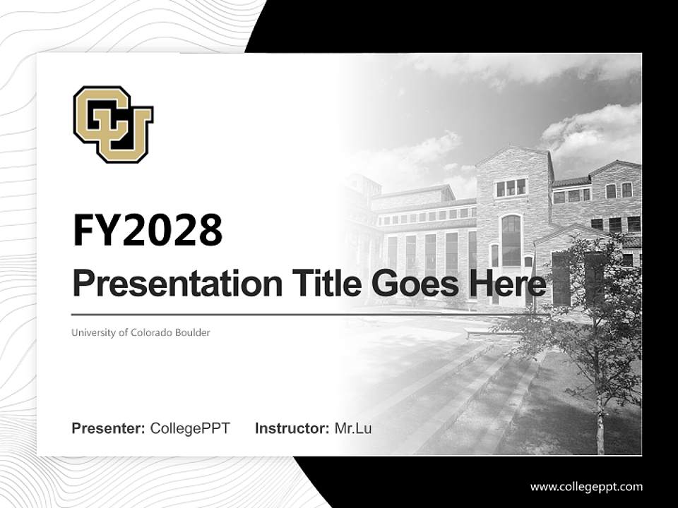 University of Colorado Boulder Academic Presentation/Research Findings Report PPT Template4:3 ratio PPT effect preview image5