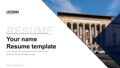University of Connecticut-Hartford Campus Resume PPT Template