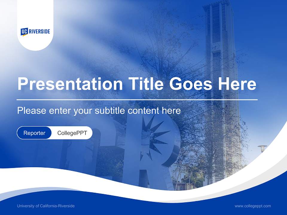 University of California-Riverside Lecture Sharing and Networking Event PPT Template4:3 ratio PPT effect preview image4