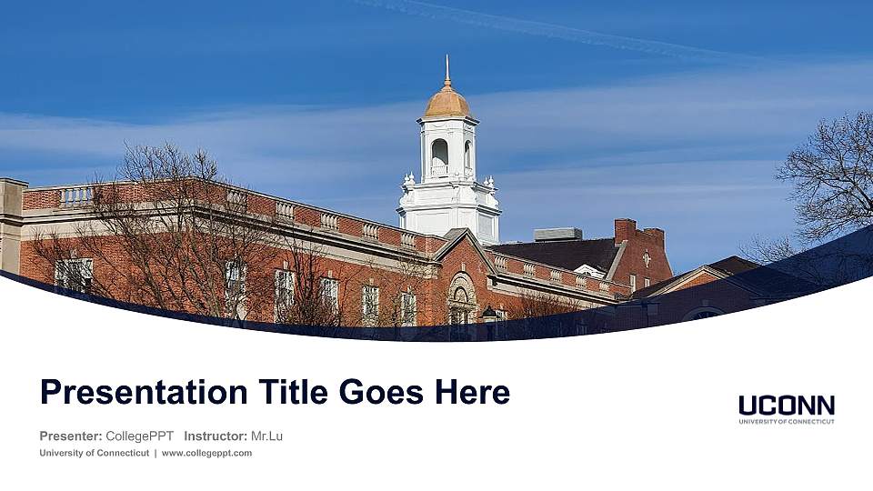 University of Connecticut Course/Courseware Creation PPT Template16:9 ratio PPT effect preview image